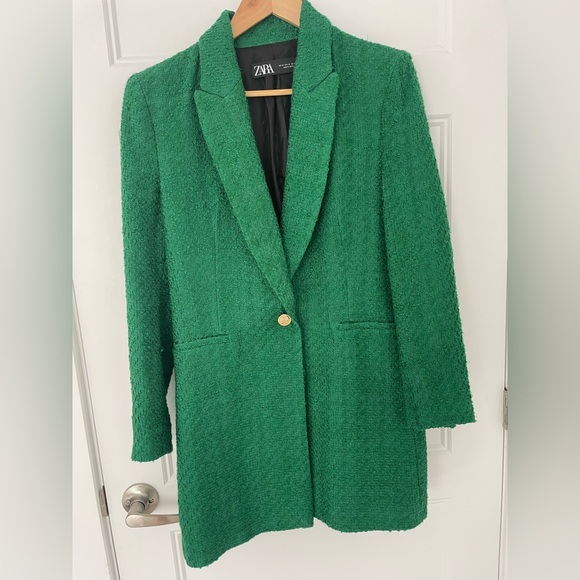 Zara Green Tweed Blazer - Picture 5 of 5